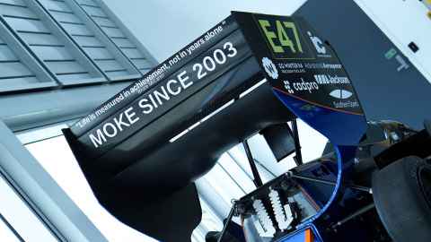 Rear view of FSAE car