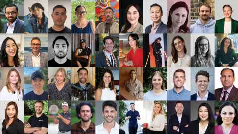 A collage of the 40 Under 40 graduates for 2025.