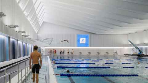 Hiwa's aquatic hall and dive tank