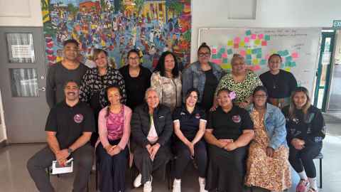 Image of Sam Pilisi and Pacific carers at a Manulua workshop