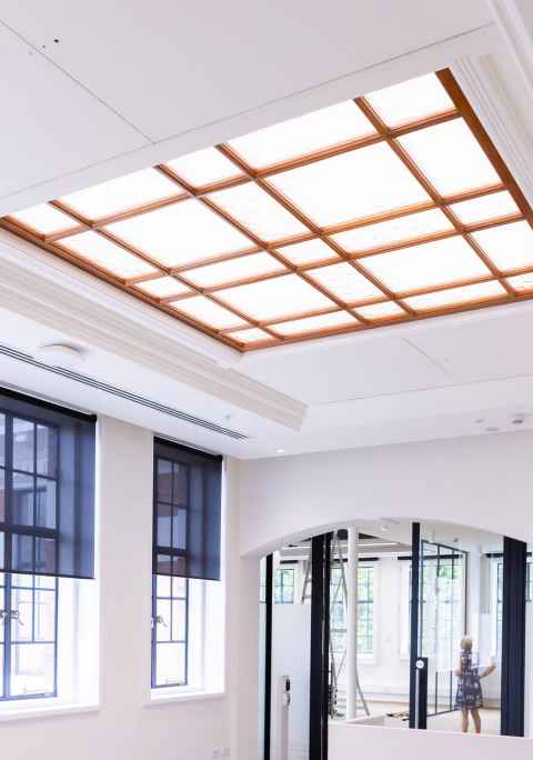 The hidden skylight has been repurposed. 