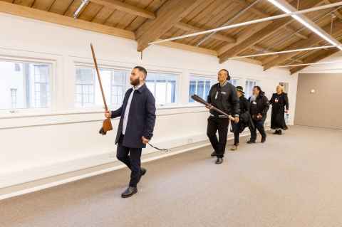 Robbie Paora, Michel Steadman and kaumatua from Ngāti Whatua Ōrākei.