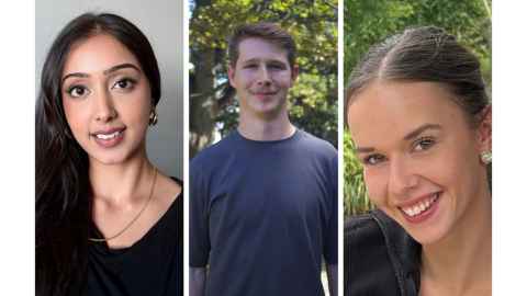 Team FairTrace: Renee Chandra, Joel Newson and Danielle van Rixel.