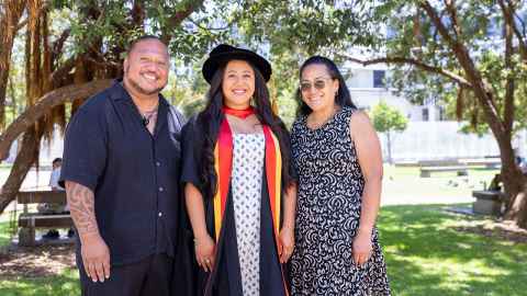 Zanetta with proud parents Leon and Jennifer Toomata.