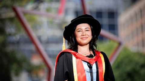 Image of newly graduated Dr Jessie Lagaluga Hutchings