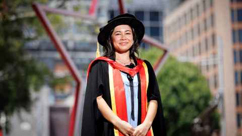 Image of newly graduated Dr Jessie Lagaluga Hutchings