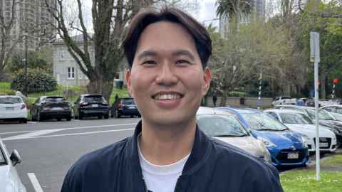 Dr Hyesop Shin is using computer modelling to assess the impacts different Auckland traffic congestion charging schemes. Photo: Rose Davis.
