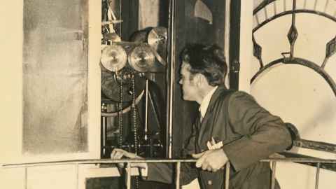 Clock winder winding the clock in the ClockTower