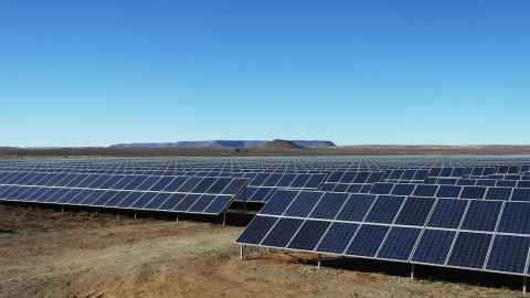 Big Renewable Energy Solar Panel Farm in The Karoo of South-Africa