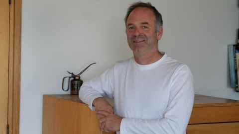 Associate Professor Mike Davis has launched a project identifying reusable materials in red-stickered houses. Photo: Rose Davis.