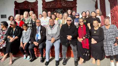 The gathering at Waipapa marae