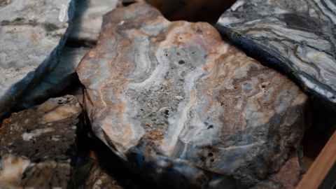 Geological collections close up