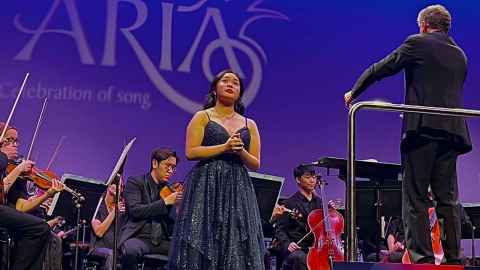 Anna competing as a finalist in the New Zealand Aria Competition in Rotorua in 2025.