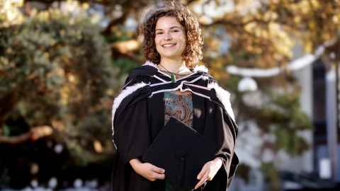 Image of Rosetta Stone on graduation day