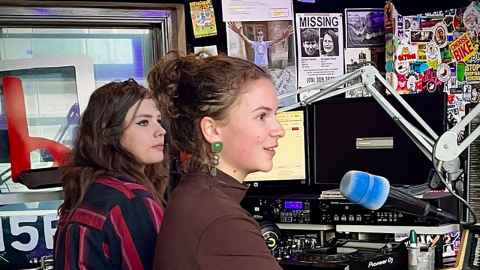 Rosetta Stone and Milly Smyth in the studio