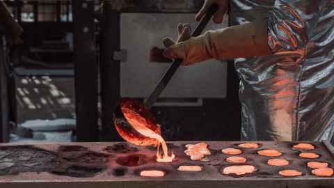 A piece being created at Urban Art Projects' Brisbane foundry. Photo courtesy of Urban Art Projects (UAP).