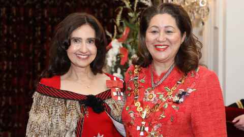 Dame Helen Danesh-Meyer with the Rt Hon Dame Cindy Kiro