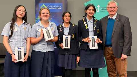 Isabella Li, Grace West, Nitya Jaiswal and Vani Singh from Epsom Girls' Grammar 
