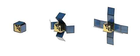 A CubeSat deploying solar panels. Graphic: Getty Images.