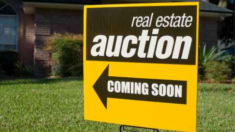 Real estate auction sign