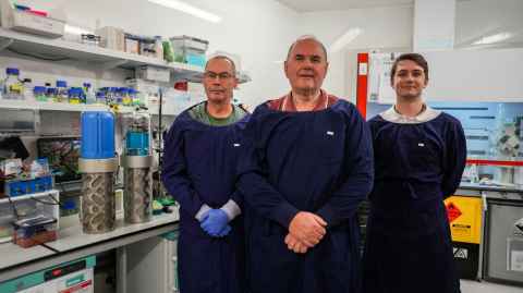 The nitrate sensors team, L-R: Alan Zuppicich, Ashton Partridge and Callum McGaw. Photo: William Chea
