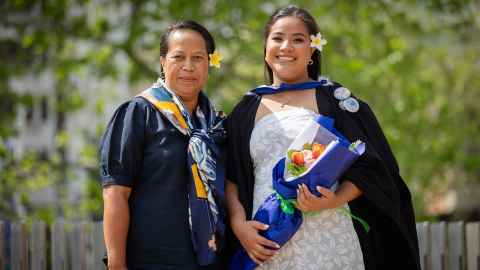 Angela with her mother Fanua Ah Sam Tuiafiso. Photo Chris Loufte