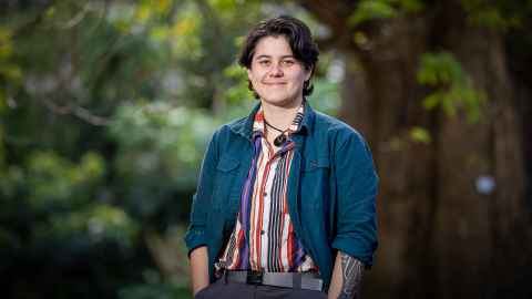 Dr Stevie Katavich-Barton's masters thesis showed that the average New Zealander relies on services that require 15 unique satellite systems. Photo: Simon Young