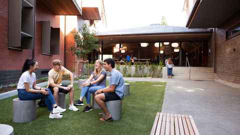 Grafton Hall outside courtyard