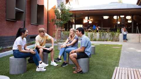 Grafton Hall outside courtyard
