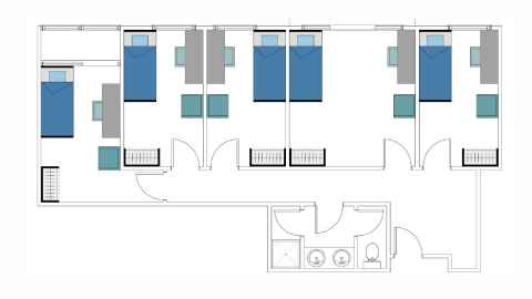 O'Rorke Hall - typical pod layout