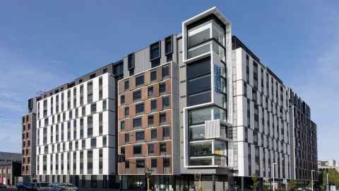 Exterior view of Stuart McCutcheon House .