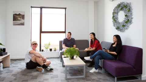 Carlaw Park Student Village three bedroom apartment lounge