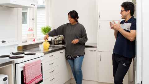 Grafton Student Flats communal kitchen at 50 House