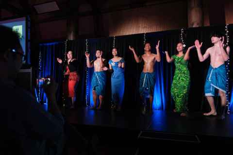 Pasifika Floor 10 residents performing. 