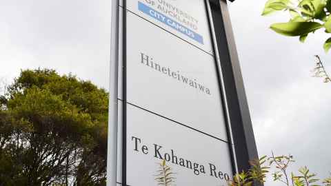 Hineteiwaiwa Te Kohanga Reo street sign