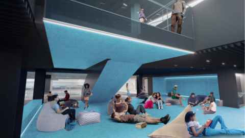 Recreation and Wellbeing Centre chill zone rendering