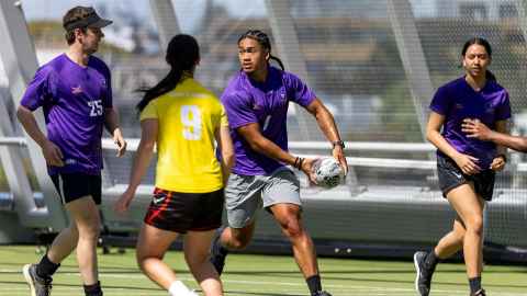 students playing interfaculty sport