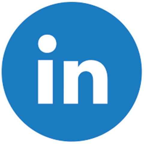 Blue linkedin logo