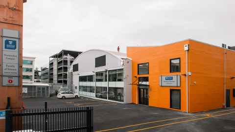 Exterior view of the Department of Exercise Sciences at the Newmarket Campus in Auckland