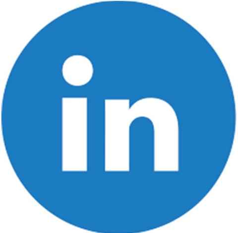 Blue linkedin logo