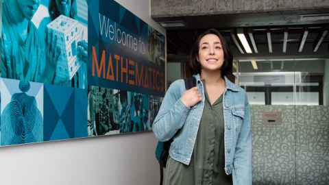 Mathematics student on campus