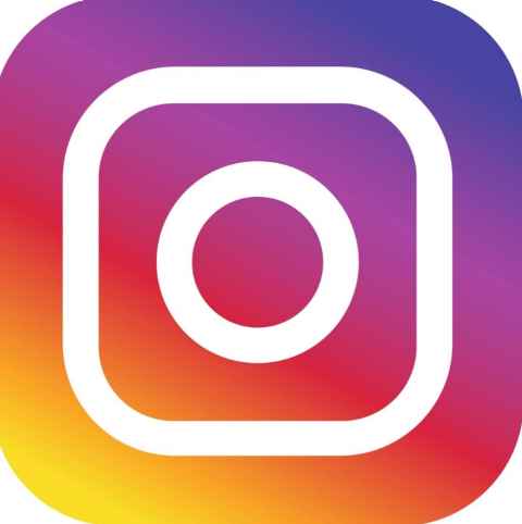Purple, pink and yellow instagram logo