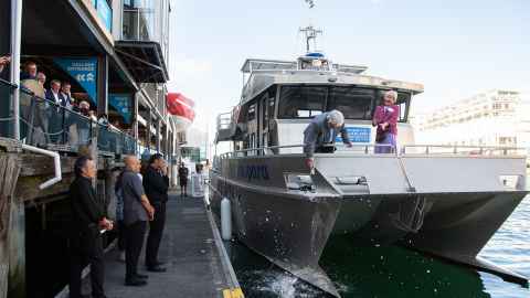 Te Kaihōpara research vessel launch 