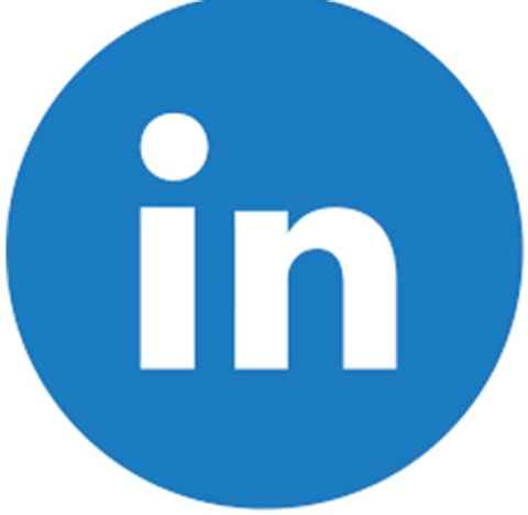 Blue LinkedIn logo