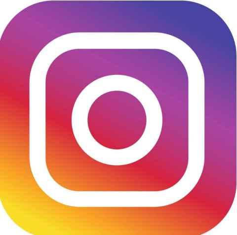 Purple, pink and yellow Instagram logo