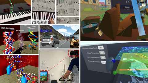 digital collage illustrating multi-modal education and training