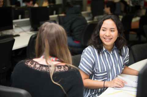 A picture of Hannah Bramanto in conversation 