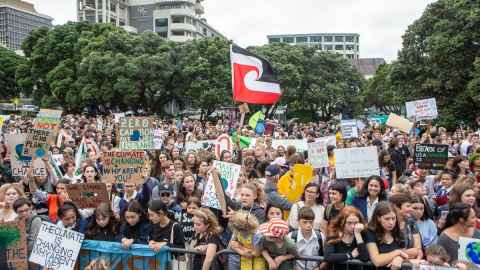School strike for climate change Wellington.