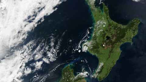 New Zealand from satellite, NASA