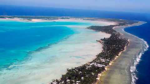 Aerial shot of Kiribati, image by Government of Kiribati